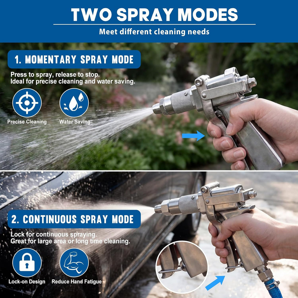 1 Pcs 1/2" NPT Spray Gun Sprayer 800 PSI High Pressure