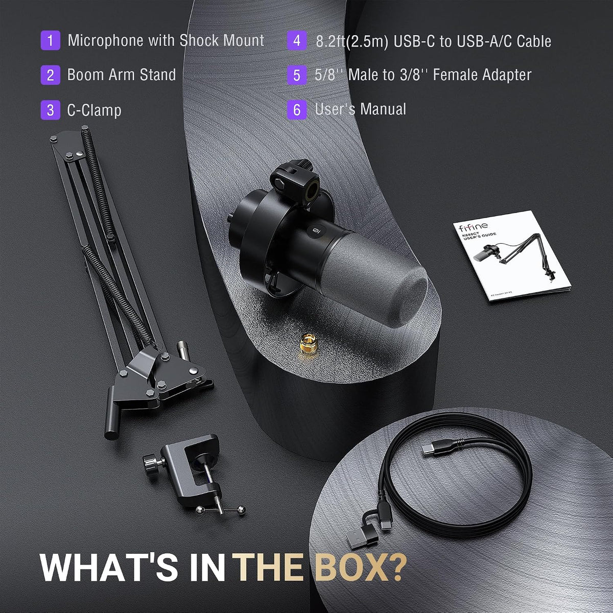 FIFINE AmpliTank K688CT Podcast Microphone Kit, USB/XLR Dynamic Vocal Mic